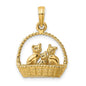 Cats Inside of Basket Charm