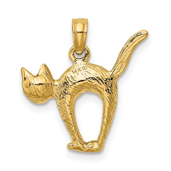 Arch Back and Raised Tail Cat Charm