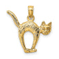 Arch Back and Raised Tail Cat Charm