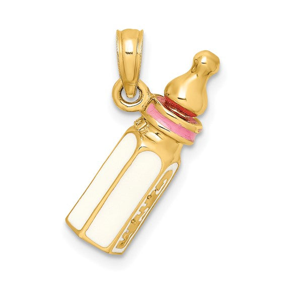 Enamel Baby Bottle Charm