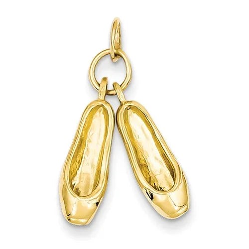 Double Ballet Slipper Charm