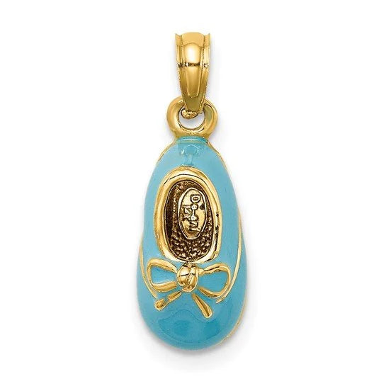Enamel Baby Shoe Charm