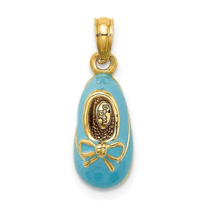 Enamel Baby Shoe Charm
