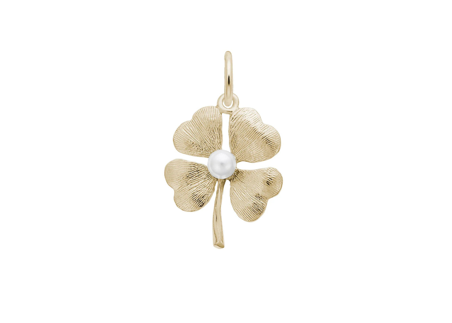 Four Leaf Clover Pearl Charm