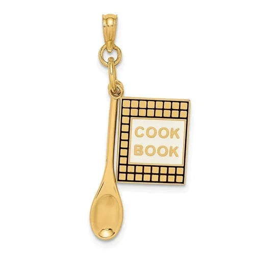 Cookbook and Spoon Charm