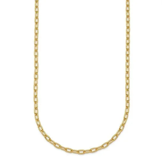 Solid Oval Link Chain