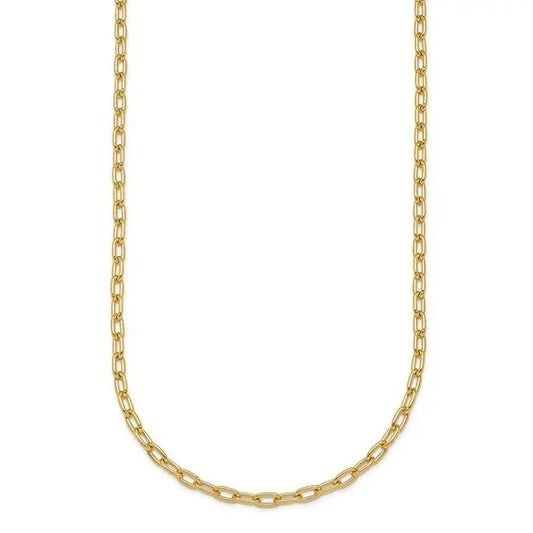 Solid Oval Link Chain
